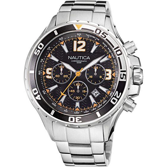 Nautica Orologio Uomo NAPNOF3S7 - Cronografo Eco-Friendly Con Materiali Di Origine Biologica - Design Sportivo Ed Elegante